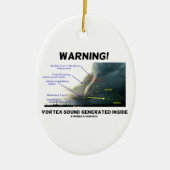 警告! 渦の音によって発生させる内部(トルネード) セラミックオーナメント (正面)