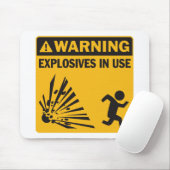 警告! 爆薬の使用中のマウスパッド マウスパッド (マウス)