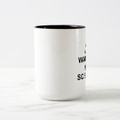 警告:狂った科学者 ツートーンマグカップ (中央)