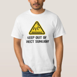 警告-直接日光から保って下さい Tシャツ