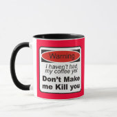警告-私に殺させます マグカップ (左)