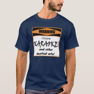 警告! 私はカラオケを知っています! Tシャツ