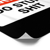 警告 私はスタッド面白い警告 私はスタッド ポスター (角)