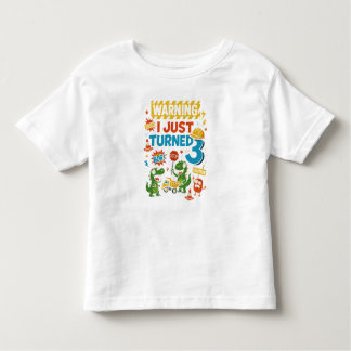 警告！私３歳になった！３歳の誕生日だよ！ トドラーTシャツ
