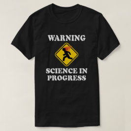 警告 科学実験中 サイン 面白い科学者 Tシャツ