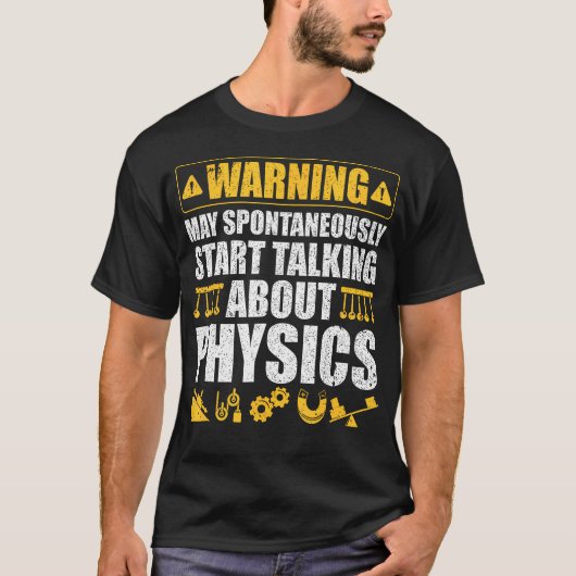 警告: 突如物理の話を始めるかも Tシャツ (正面)