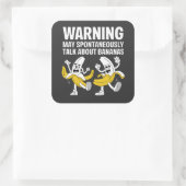 警告：突然バナナの話を始めるかも スクエアシール (バッグ)