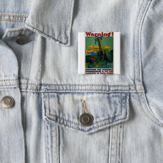 警告! 缶バッジ (インサイチュ)