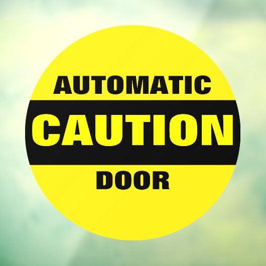 警告 自動ドア 安全 ビジネス ショップ ウィンドウサイン (シート3)