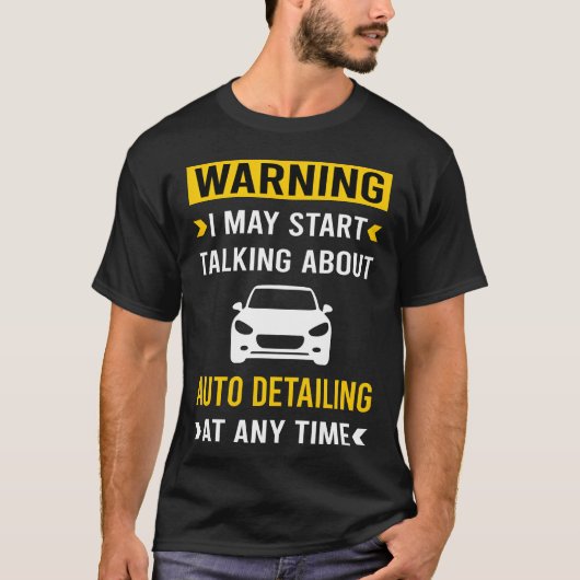 警告 自動車整備 カーディテール バンテージ Tシャツ (正面)