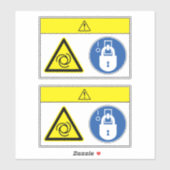 警告/装置が自動的にラベル付けを開始 シール (シート)