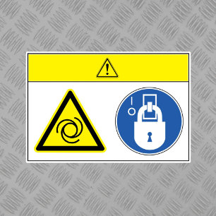 警告/装置が自動的にラベル付けを開始 シール