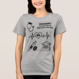警告:認定看護師 - RN 卒業 2026 看護師 トライブレンドTシャツ