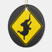 警告：踊りゾウ興！ セラミックオーナメント (左)