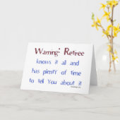 警告: 退職者 カード (黄色い花)