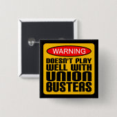警告: 連合破壊者とよく遊びません 缶バッジ (正面&裏面)