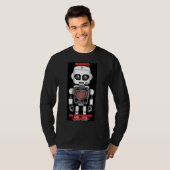 警告:AIについて話す可能性があります Men's Black ロングスリーブ Tシャツ (正面フル)