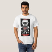 警告:AIについて話す可能性があります Men's White Tシャツ (正面フル)