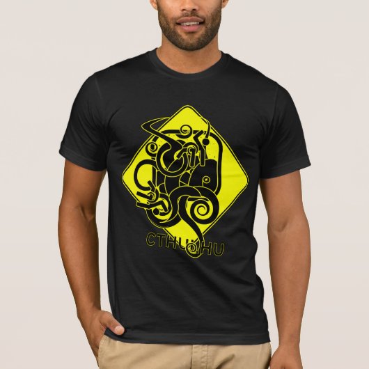 警告: CthulhuのTシャツ Tシャツ (正面)