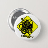 警告: Cthulhuボタン 缶バッジ (正面&裏面)