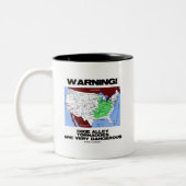 警告! Dixieの細道のトルネードは非常に危ないです ツートーンマグカップ (左)