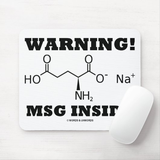 警告! MSGの内部(化学分子) マウスパッド (マウス)