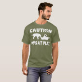 警告：Pups At Play ゲイ ベア シャツ ダーク (正面フル)