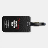 警告: Smuffinを自己の責任において開けて下さい ラゲッジタグ (裏面横)