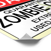 警告s – ゾンビの発生 ポスター (角)