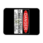 警告s – ゾンビの発生 マグネット (横)