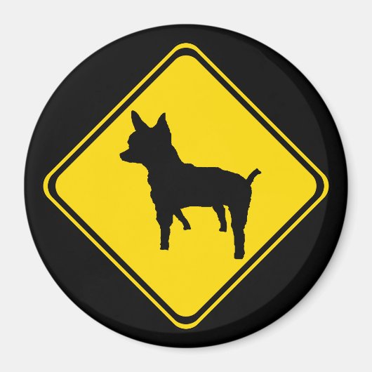 警告s – チワワ興！ マグネット (正面)