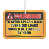 警告s – バスルームの跳ね返りを避ける空気清浄剤 カーエアーフレッシュナー (裏面)