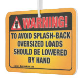 警告s – バスルームの跳ね返りを避ける空気清浄剤 カーエアーフレッシュナー (左)