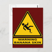 警告s：バナナスキン ポストカード (正面/裏面)