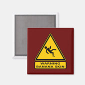 警告s：バナナスキン マグネット (正面/裏面)