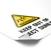 警告s – 直保射日光の外 フォトプリント            (角)