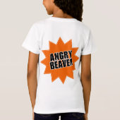 "警告s：空腹の時の気性" tシャツ (裏面)