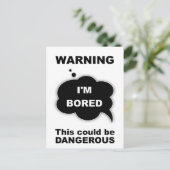 警告s – 退屈 ポストカード (スタンド正面)