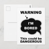 警告s – 退屈 ポストカード (正面/裏面)