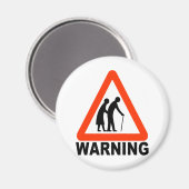 警告s – 高齢者の交差点 マグネット (正面/裏面)
