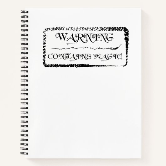 警告s:魔法を含む ノートブック (正面)