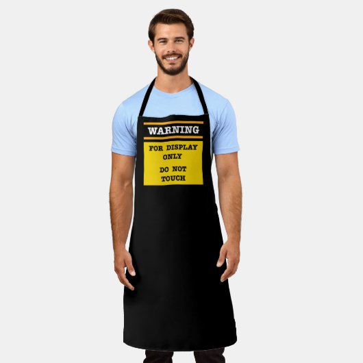 警告s for DisplayのみTouch エプロン (着用した状態)
