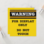 警告s for DisplayのみTouch カード (正面/裏面インサイチュ)