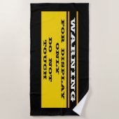 警告s for DisplayのみTouch ビーチタオル (正面)