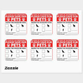 警報の中のペット スクエアシール (シート)