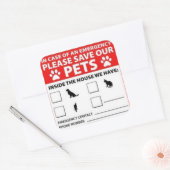 警報の中のペット スクエアシール (封筒)