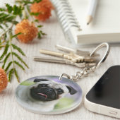 警報の子鹿のパグ キーホルダー (正面右)