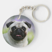 警報の子鹿のパグ キーホルダー (裏面)