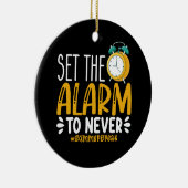 警報を学校の最後おもしろいの日に設定する セラミックオーナメント (右)