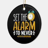 警報を学校の最後おもしろいの日に設定する セラミックオーナメント (左)